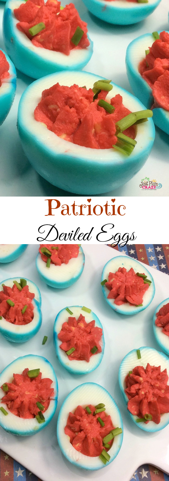 Who doesn't love deviled eggs? This year we are making them for our Memorial Day party with a twist, red, white, & blue Patriotic Deviled Eggs recipe.