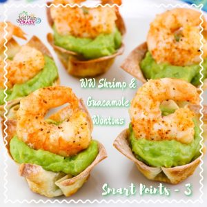 The Weight Watchers Shrimp and Guacamole Wontons recipe is not only easy to make but keeps me on plan without going over with 2 smart points per 2 wontons.