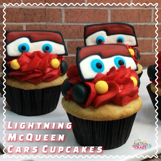 Why not make some cute Lightning McQueen Cars Cupcake recipe to go along with the movie Cars 3 that came out this past week.