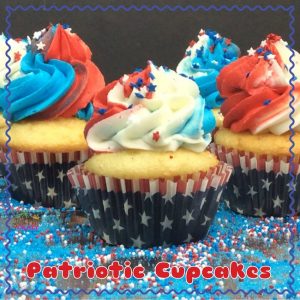 It's good to have a quick recipe that you can whip up for last minute plans that pop up yet still be festive. The Patriotic Cupcake recipe is just that.