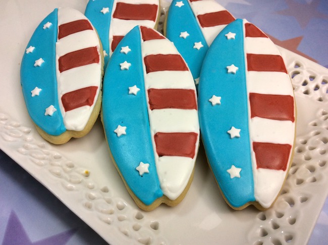 Summer is here and surf's up! Our Patriotic Surfboard Cookies recipe is perfect for a summer gathering, beach getaway or anything else you have in mind.