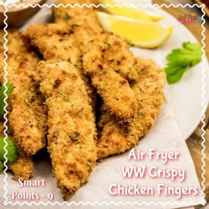 Today we have an Air Fryer Crispy Chicken Fingers Recipe with only 9 Weight Watchers Smart Points. I calculated the smart points for you!