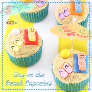 Yesterday was National Flip Flop Day and you can't go to the beach without your flip flops. So how about a Day at the Beach Cupcakes recipe!
