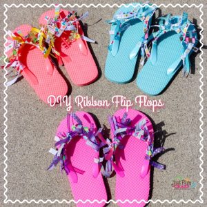 With today being National Flip Flops Day, nothing is more fitting than a DIY Ribbon Flip Flops Craft. Keep the kids busy when they are stuck inside!