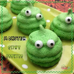 This Monster Slime Cookie recipe are just the cutest little monsters. The kids will fall in love with them. They make the perfect Halloween party treat. 