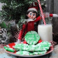 Elf Crinkle Cake Mix Cookies