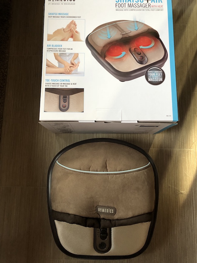The HoMedics foot massager offers deep kneading Shiatsu massage nodes, that will help reduce any stress on your feet, as well as soothe and relax them. 