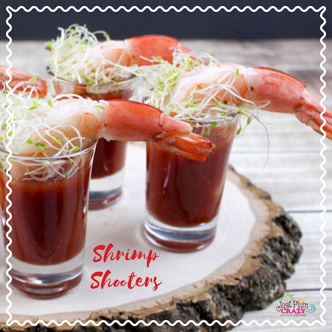 We just got through sharing some fun New Year's Eve crafts for you and the kids so now we have an easy Shrimp Shooters recipe. Because after all, you have eat so you can stay awake and party.