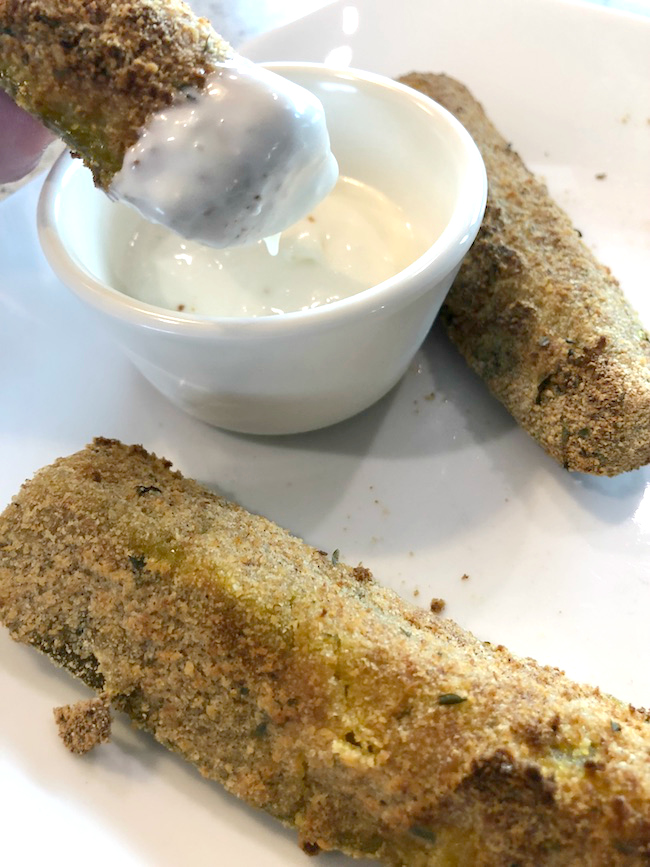 Since we don't have a Japanese Tempura recipe, we decided to share an Air Fryer Fried Pickles recipe. It's breaded and can be deep fried but we love our Air Fryer and would prefer to make it in there.