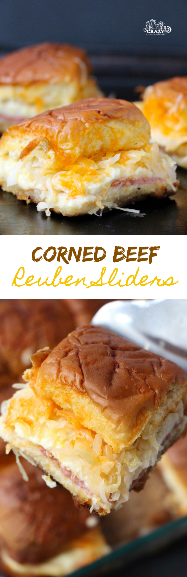 Since I don't have a pastrami sandwich recipe, we are sharing a Corned Beef Reuben Sliders recipe which you can also use for other holidays besides St. Patrick's Day like the big game coming up in a couple of weeks or even a summer picnic | PlumCrazyAboutCoupons.com
