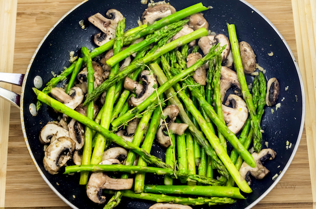 The Gluten Free Skillet Mushroom and Asparagus with Lemon and Thyme is gluten free and Whole 30 approved. Skip the butter and increase the olive oil to 2 tablespoon and it comes Paleo approved and Vegan as well.