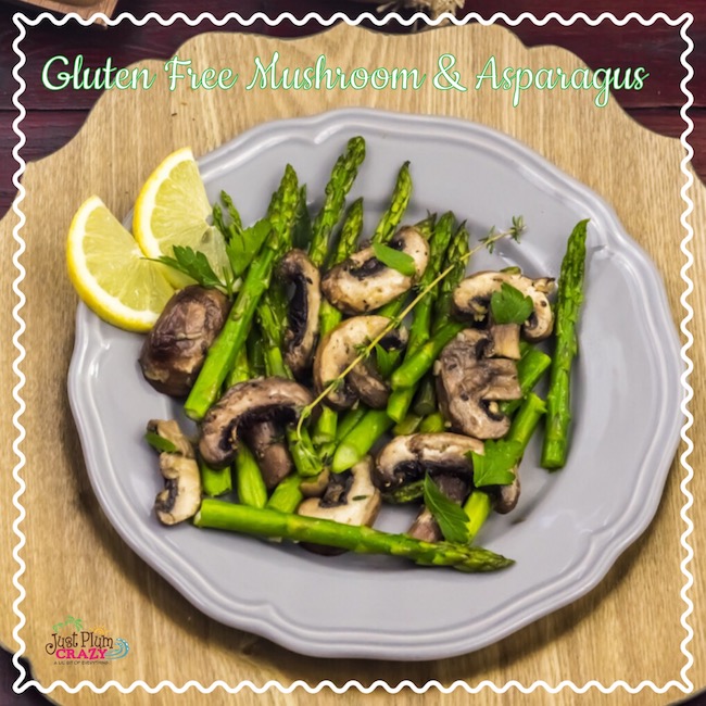 The Gluten Free Skillet Mushroom and Asparagus with Lemon and Thyme is gluten free and Whole 30 approved. Skip the butter and increase the olive oil to 2 tablespoon and it comes Paleo approved and Vegan as well.