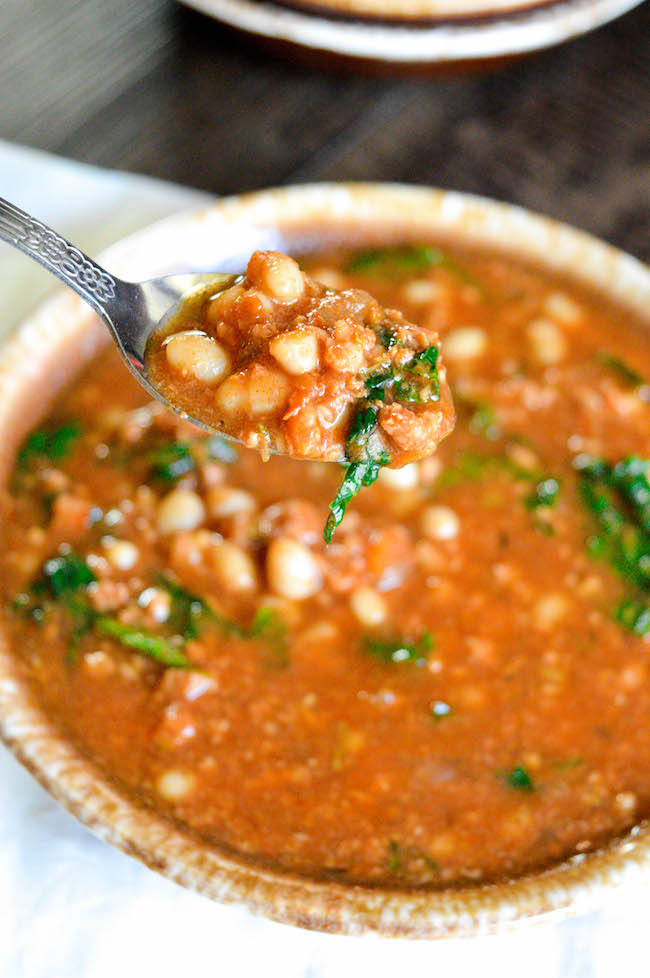 In honor of National Bean Day we are sharing one of our favorite and easiest soups to make, Slow Cooker Kale, Sausage and White Bean Soup Recipe.