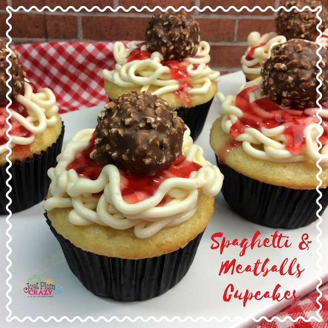Finishing off National Spaghetti Day with a cupcake! Here we have a twist on spaghetti and meatballs with a Spaghetti and Meatball Cupcake recipe. WHAT? Yeah, that's different alright!