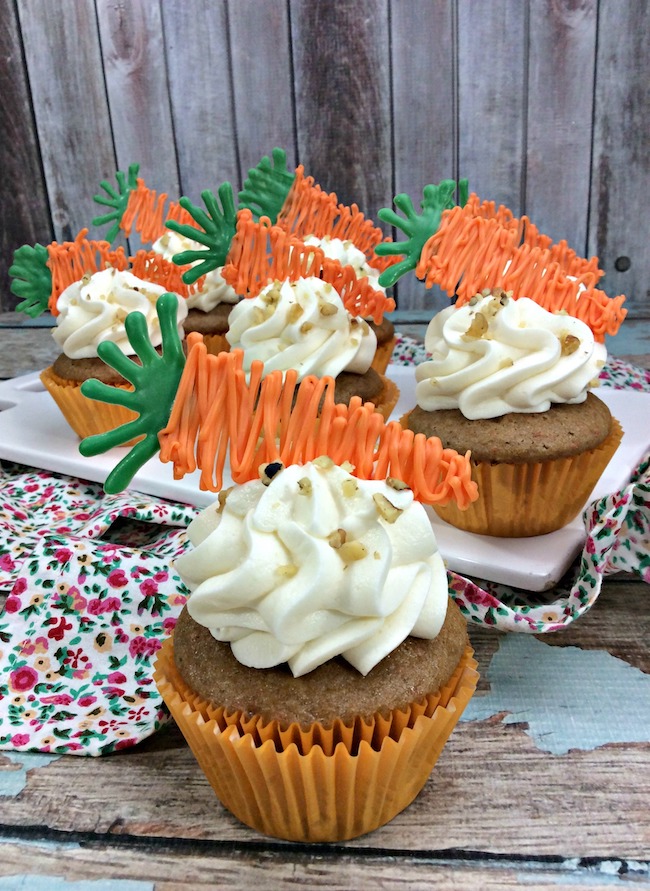 Carrot cake isn't only for Easter, but since it's early this year, we are sharing a Carrot Cake Cupcakes Recipe with Chocolate Carrots. In honor of National Carrot Cake day, we thought it fitting to share the perfect recipe for it. 