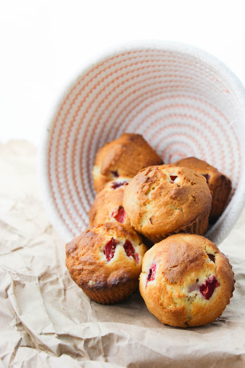 It's almost strawberry season here in the Northeast so I'm going to be sharing a few of my family's favorite strawberry recipes like this Easy Strawberry Muffins Recipe. That's one of the great things about traveling...I get to be in strawberry season from early March until late June.