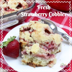 Strawberry season is here in the Northeast and we are sharing another one of our favorite strawberry recipes. The Fresh Strawberry Cobbler Recipe is perfect for any occasion.