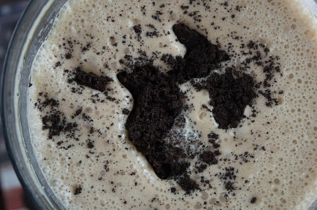 Cookies and Cream Frozen Cocktail Recipe which Technically is not a coffee milkshake but it's made with a coffee liquor which makes it a coffee beverage.