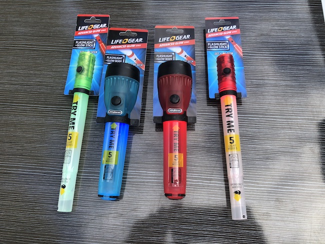 The Life Gear Safety Flashlights come in a variety of colors and shapes. Each one has 5 different modes and will keep kids safe while trick or treating.