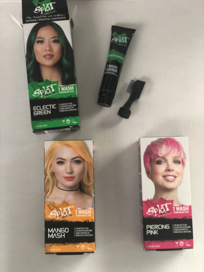 Change your style for a day with Splat Temporary Hair Color. It’s perfect for Halloween or really anytime you are wanting to change up your looks.