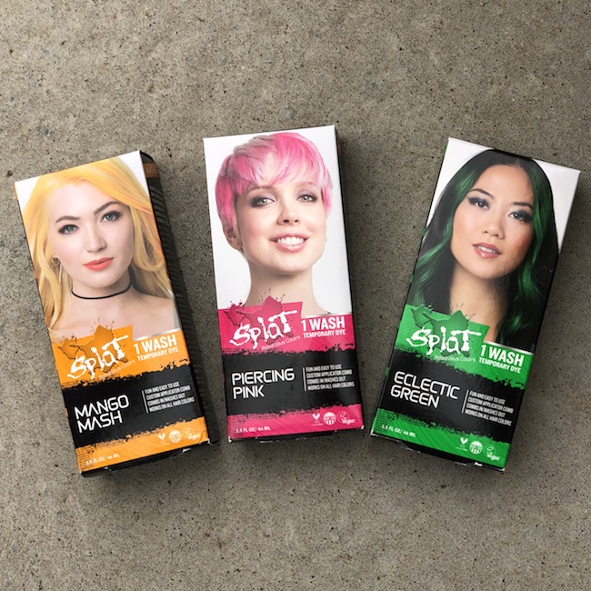 Change your style for a day with Splat Temporary Hair Color. It’s perfect for Halloween or really anytime you are wanting to change up your looks.