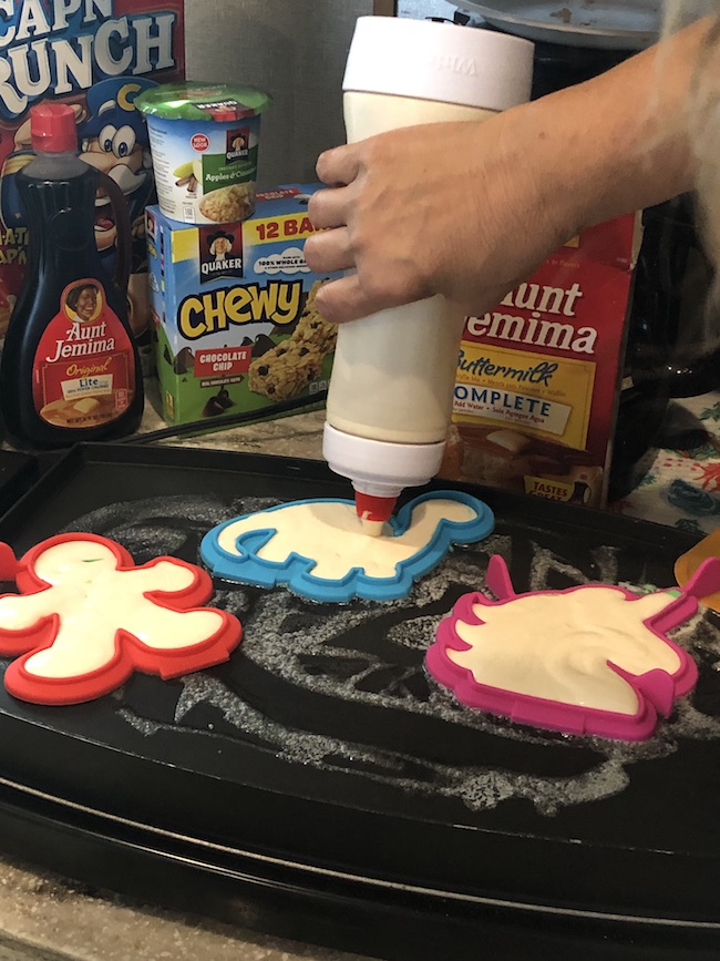 When I saw the Dinosaur and Unicorn Pancake Art Kit by Whiskware, I knew it was the perfect thing to make breakfast fun for the kids. Ad #JustPlumCrazy #JPCHGG18 #Dinosaur #Unicorn #PancakeArt #Whiskware