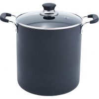 T-fal B36262 Specialty Total Nonstick Dishwasher Safe Oven Safe Stockpot Cookware, 12-Quart, Black