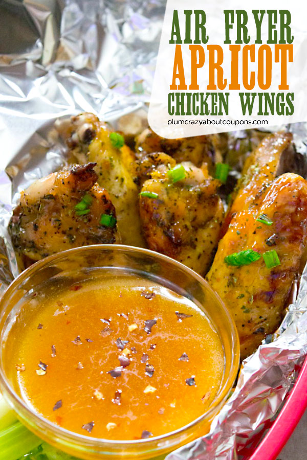 Air Fryer Chicken Wings with Apricot Sauce