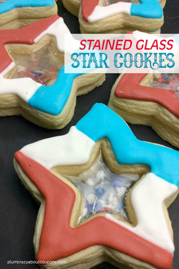 Stained Glass Star Shaped Cookies